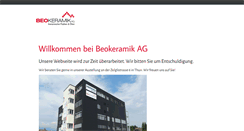 Desktop Screenshot of beokeramik.ch